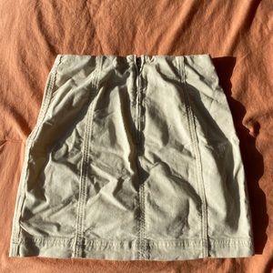 white free people corduroy skirt